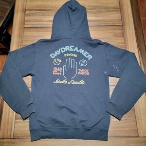 Artist Union LS Pullover Black Hoodie "Daydream Palm Reader" - Size Small